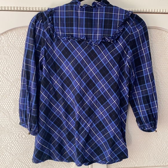 Blue Patterned Banana Republic Blouse - Picture 2 of 2